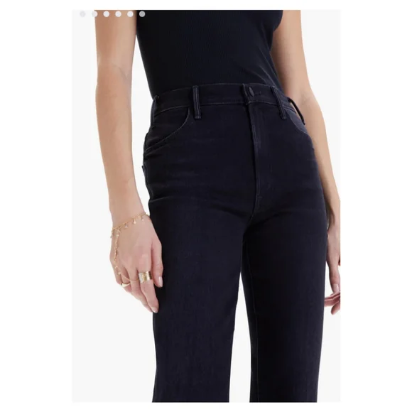 mother the hustler ankle fray encounters at night high rise ankle flare jeans - Picture 8 of 14